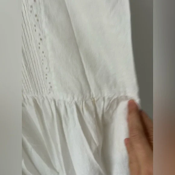 Vintage Cornell trading boho white prairie dress - Picture 9 of 13